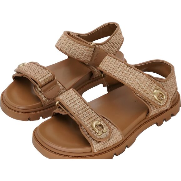 Women's Coach Brynn Double-Band Sport Sandal Brown US 7.5 M - Picture 2 of 6